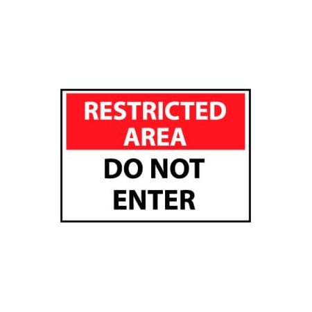 National Marker Co Restricted Area Aluminum - Do Not Enter RA7AB